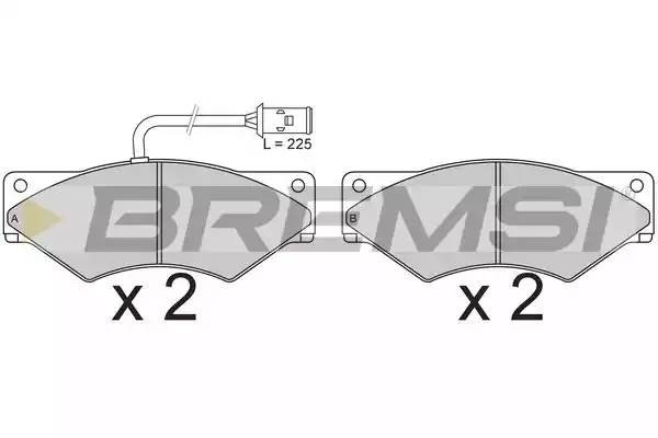 Колодки тормозные дисковые BP7253 BREMSI