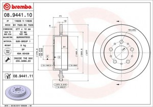 Диск тормозной 08.9441.10 BREMBO