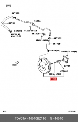 Усилитель тормозов вакуумный 44610-BZ110 DAIHATSU