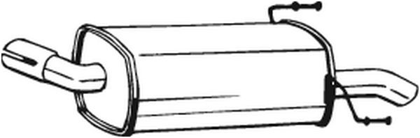 Глушитель - задняя часть системы ОГ 185-279 BOSAL