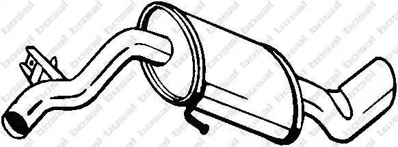 Глушитель - задняя часть системы ОГ 247-037 BOSAL