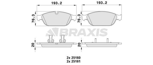 Колодки тормозные дисковые AA0394 BRAXIS
