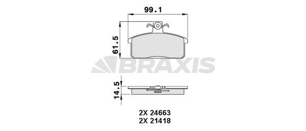 Колодки тормозные дисковые AA0276 BRAXIS