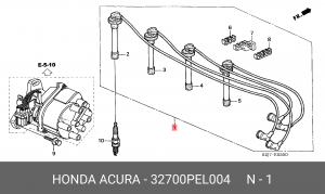 Провода высоковольтные системы зажигания (комплект) 32700PEL004 HONDA ACURA