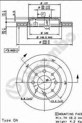 Диск тормозной BS 8441 BRECO