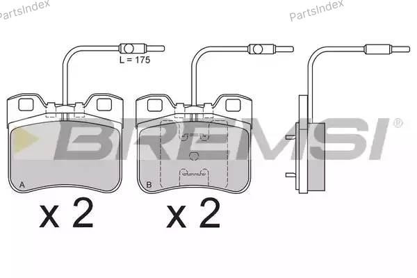 Колодки тормозные дисковые BP2496 BREMSI