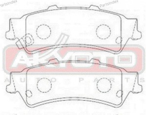 Колодки тормозные дисковые задние CHEVROLET Chevrolet Tahoe 07-> AKD-0636 AKYOTO
