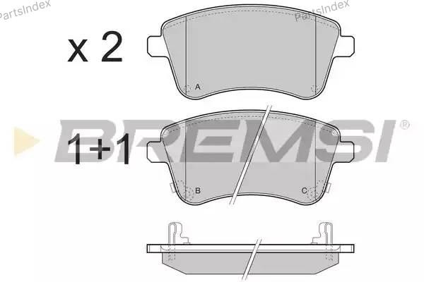 Колодки тормозные дисковые BP3486 BREMSI