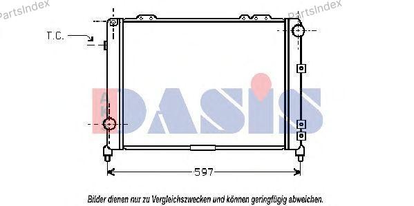 Радиатор охлаждения ДВС 010230N AKS DASIS