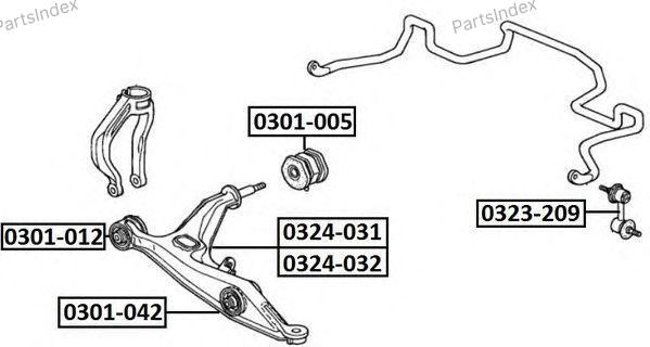Рычаг подвески 0324-032 ASVA