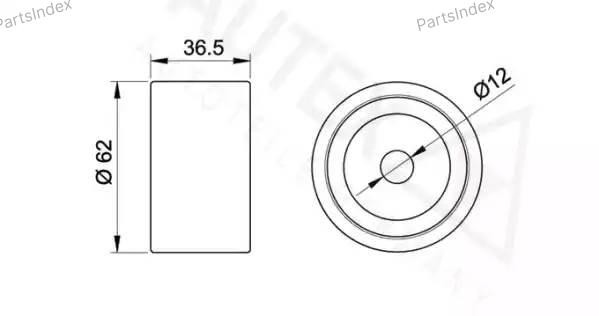 Ролик ремня ГРМ 651821 AUTEX