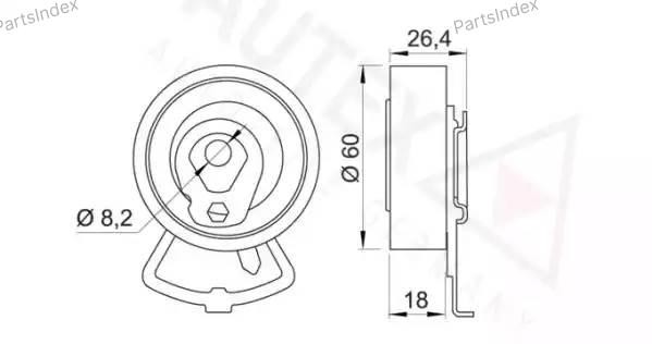 Ролик ремня ГРМ 641144 AUTEX