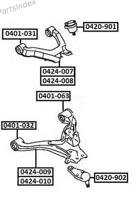 Рычаг подвески 0424-009 ASVA