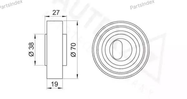 Ролик ремня ГРМ 641710 AUTEX