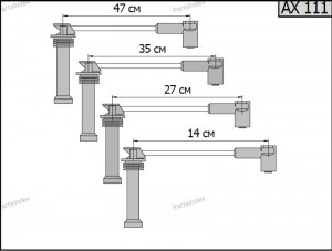 Провода высоковольтные Mondeo 1.8 16v, 2.0 16v; Mazda 5 1.8; Mazda 6 1.8, 2.0, 2 AX111 CARGEN