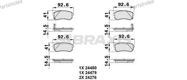 Колодки тормозные дисковые AB0084 BRAXIS