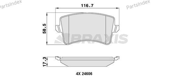 Колодки тормозные дисковые AA0058 BRAXIS