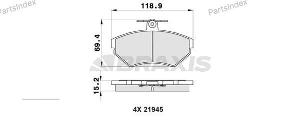 Колодки тормозные дисковые AA0028 BRAXIS