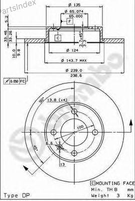 Диск тормозной BS7273 BRECO