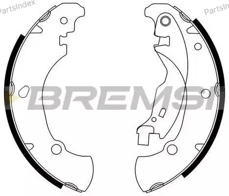 Колодки тормозные барабанные GF0180 BREMSI