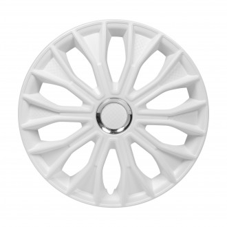 Колпаки колесные 14" "Волтек", белый глянец, хром кольцо, компл. 2 шт. (AWCC-14-29)