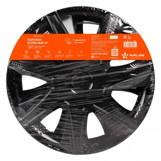 Колпаки колесные 14" "Джой", черный глянец, карбон, компл. 2 шт. (AWCC-14-33)