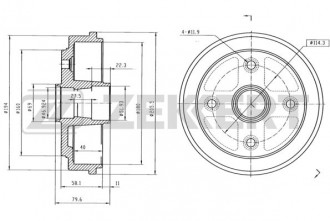 Барабан тормозной задний