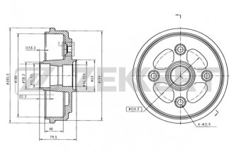 Барабан тормозной задний