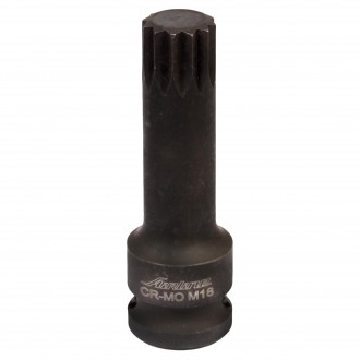 Головка ударная торцевая 1/2" DR внешний SPLINE M18 (ATAS039)
