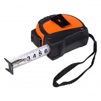 Рулетка в прорезиненном корпусе с фиксатором 5м х 19мм (ATBQ016)
