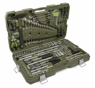 Набор головок 1/4", 3/8", 1/2" с инструментом, 147предм.